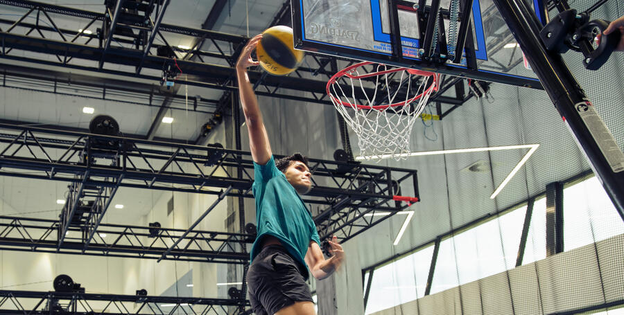 Basketball court on campus.