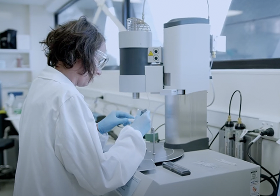 A researcher in a lab 