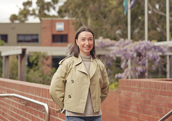Grace Hunt standing outside