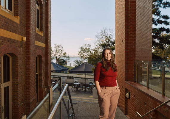 PhD candidate Emma Todd on the Waurn Ponds campus.