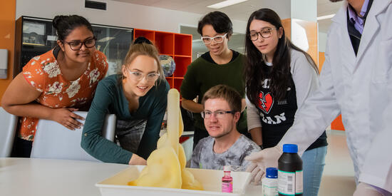Students in a lab