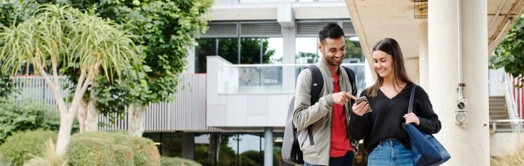 Students on campus