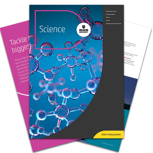 The first three pages of the Deakin Science 2024 Undergraduate PDF.