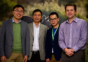 From left: Dr Longxiang Gao, Prof Yong Xiang, Mr Yongqing Jiang, and Dr Mark Antos (Parks Victoria).