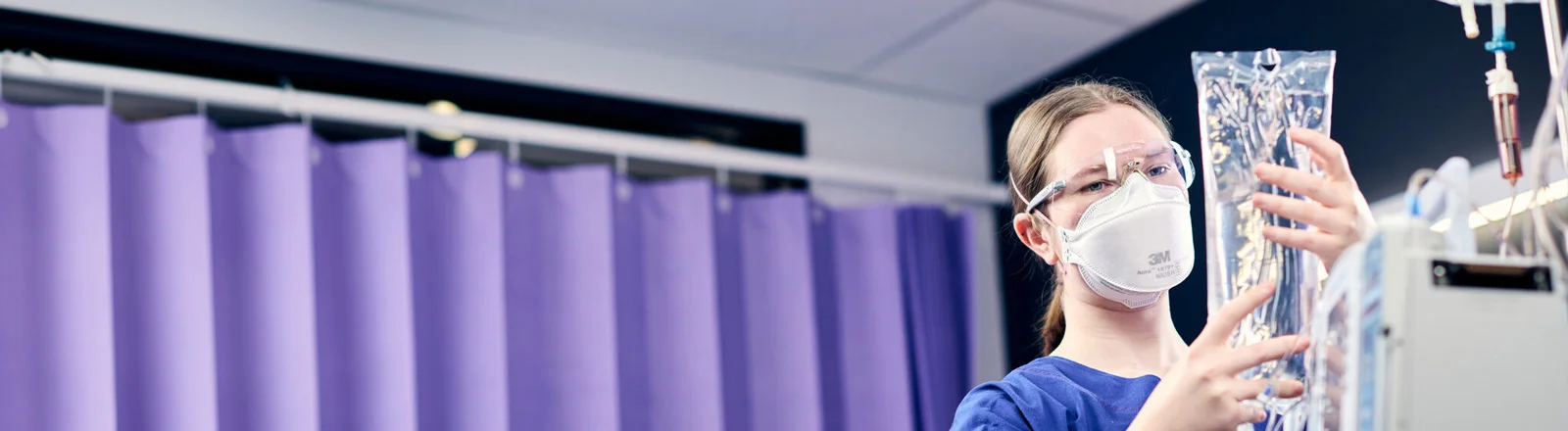 Postgraduate nursing students in simulation labs.