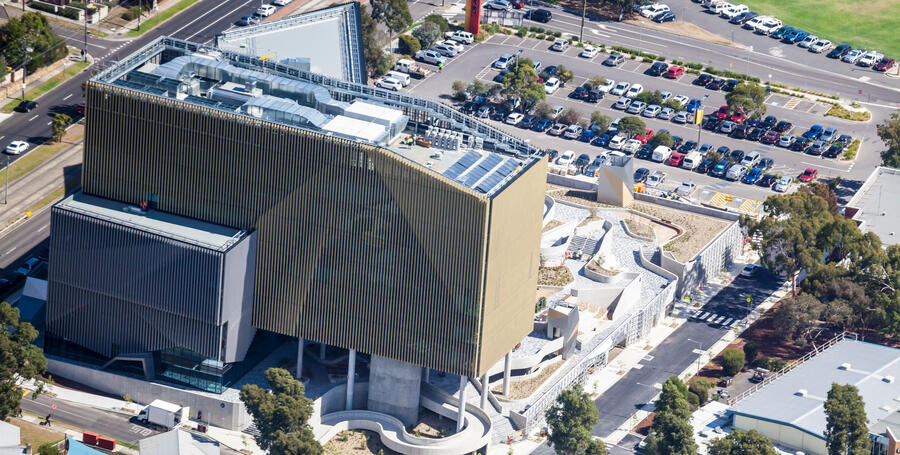 Overlooking photo of the corporate building