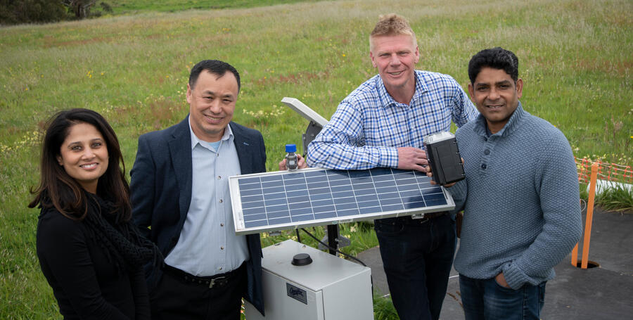 PV cell recycling project team.