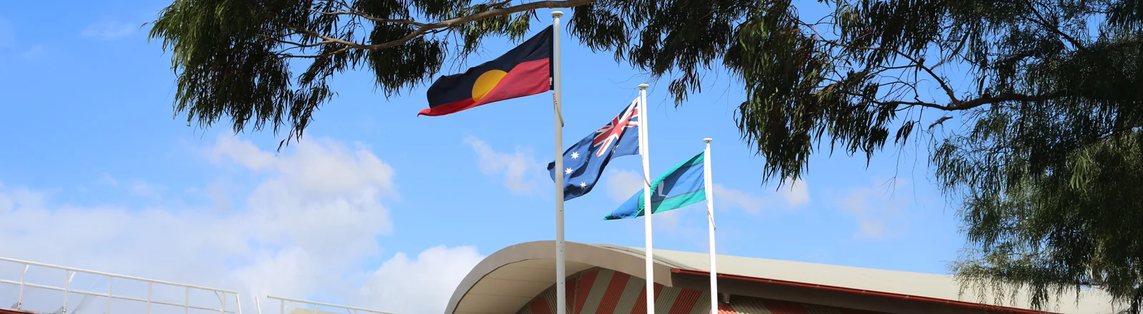 3 flags in front of NIKERI building