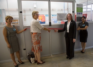 Deakin’s Deputy Vice-Chancellor (Research) Professor Lee Astheimer and Professor Valerie Linton, CEO of the Energy Pipelines CRC, open the National Facility for Pipelines Coating Assessment.