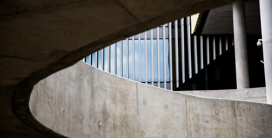 Close shot of outside architecture on the Burwood Campus