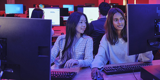 Two Deakin IT students