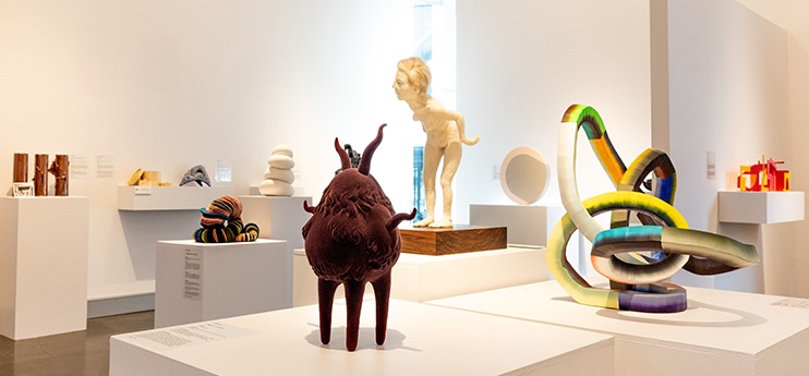 44926_800x534-Small_sculpture_exhibition.jpg Small sculptures on display in the Deakin Art Gallery