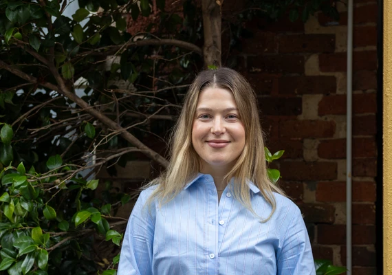 Eliza standing outside at Deakin