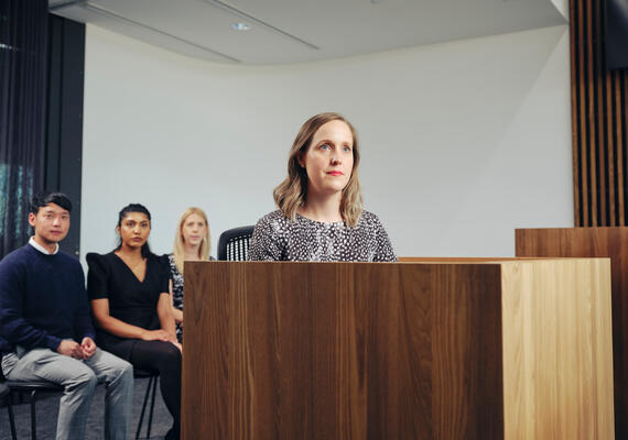 moot court facility in Faculty of Business and Law