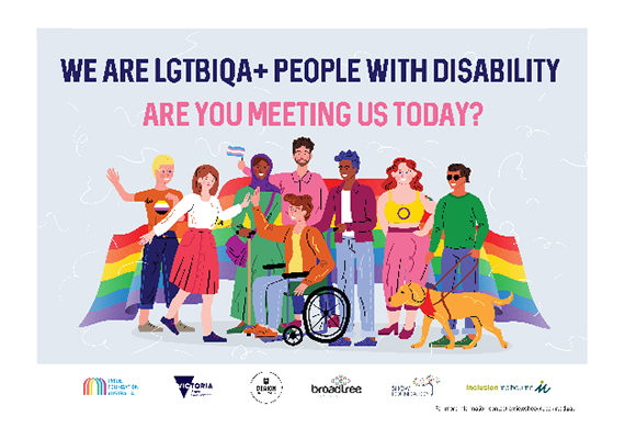Artwork for the We Are LGTBIQA people with disability campaign.