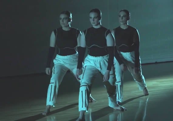 Dance group performing