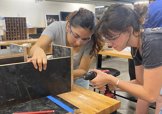 Students participating in the WIDC event