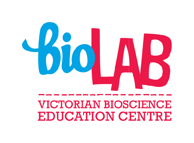 BioLAB text logo in blue and red text.