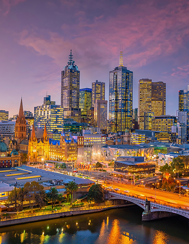 A landscape of Melbourne city