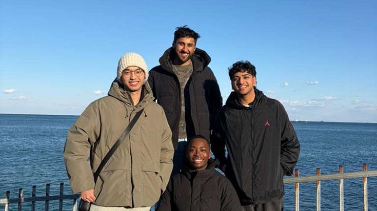 Gordon and friends while on exchange in South Korea