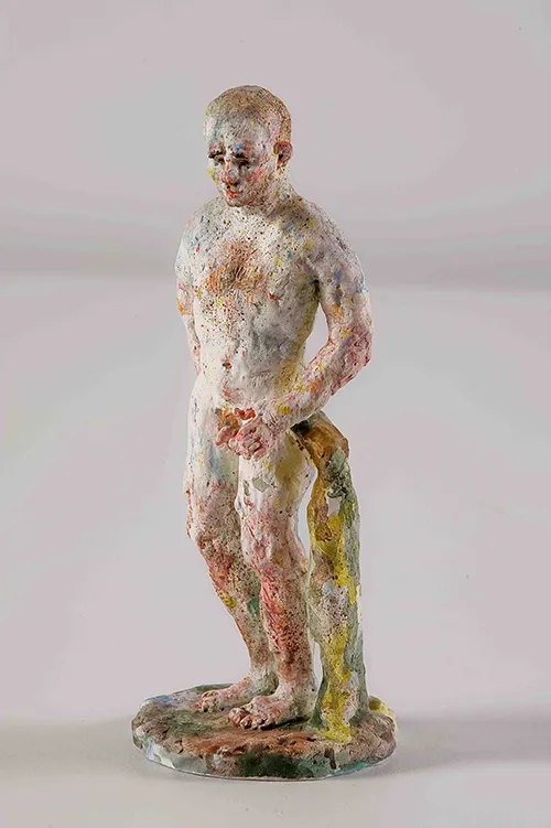 Sculpture of naked man