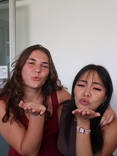 Victoria and a friend on exchange in Mexico