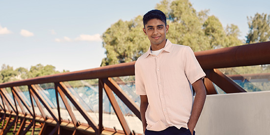 Deakin Guaranteed ATAR students smiles at camera
