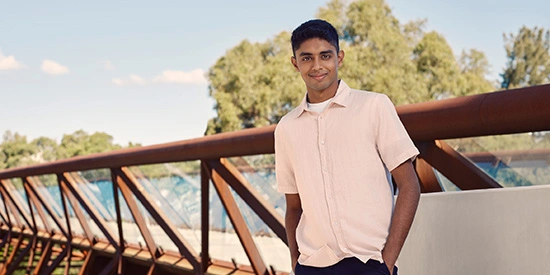 Deakin Guaranteed ATAR students smiles at camera