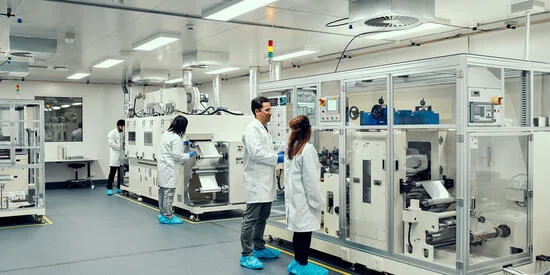 Researchers working in Deakin's Battery Hub.
