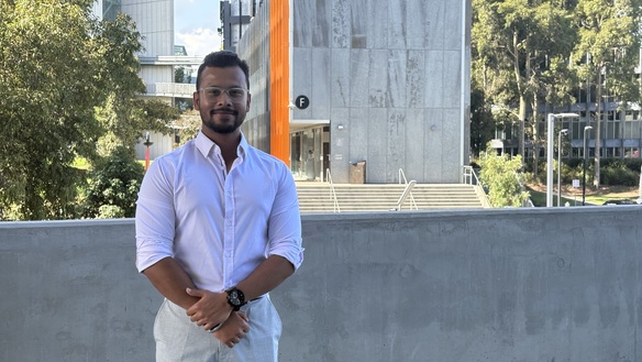 Student Profile Master of Business (Sport Management) student standing outdoors at Deakin University