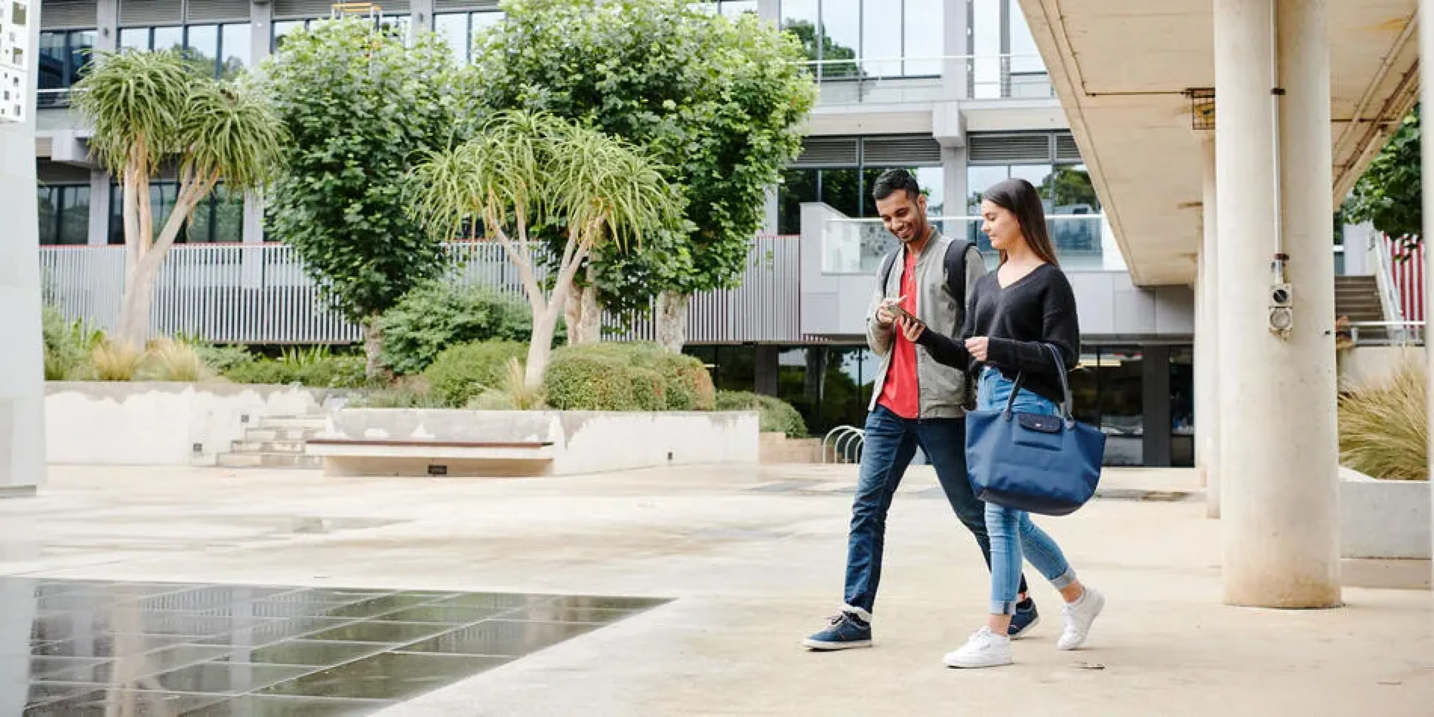 Students on campus