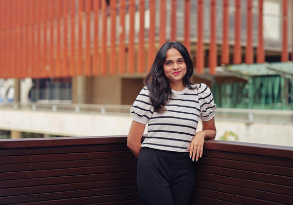 Student on the Geelong Waurn Ponds Campus.