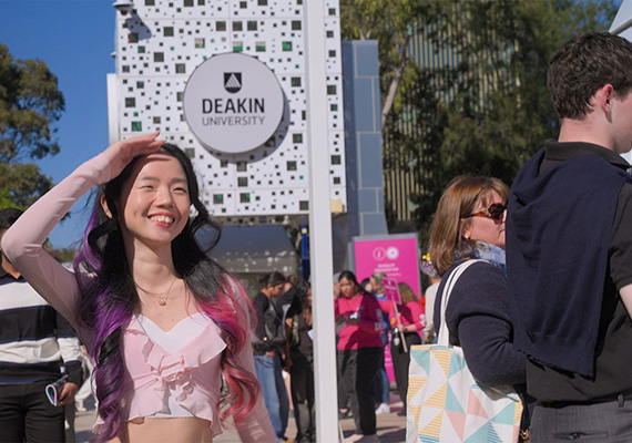 People having fun at Deakin Open Day