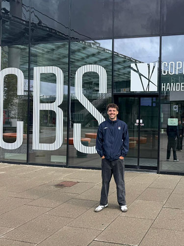 Josh Copenhagen Business School Josh outside Copenhagen Business School