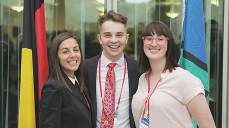 NCP alumni at a networking event