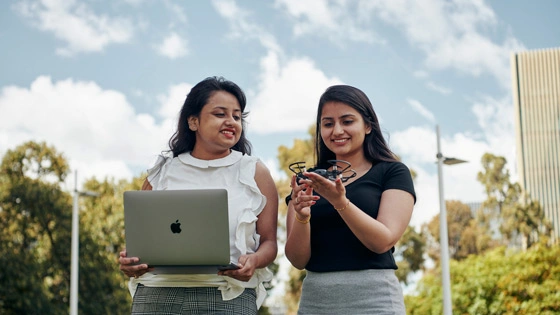 Software Engineering students control drone