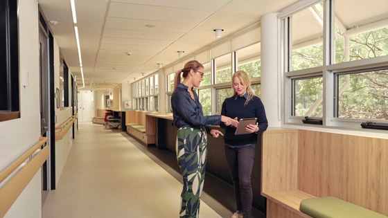 Nusring students in hospital setting.