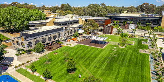 Eagle shot of Deakin Waurn Ponds Campus.