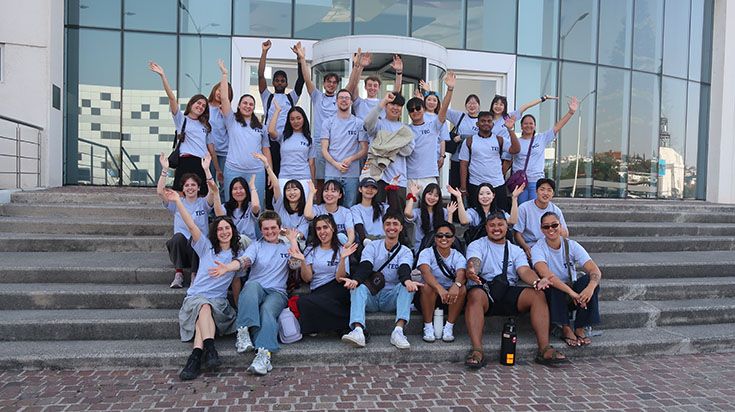 Victoria and her exchange group in Mexico