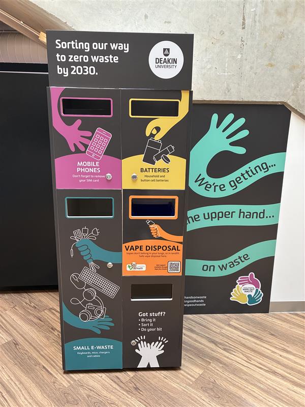 Vape disposal bin at Waurn Ponds Campus