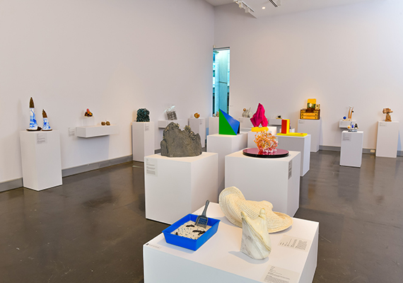 A view of the room during the small sculpture exhibit