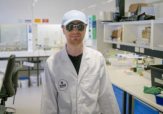 Tim Harte in the laboratory