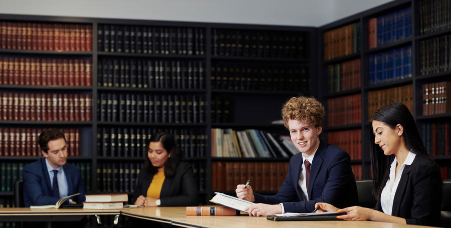 Students in law clinic