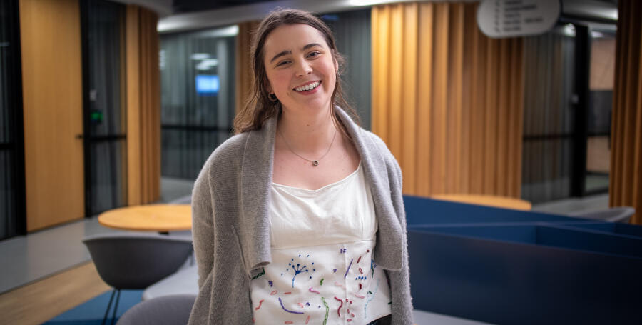 Researcher Emma Todd on Burwood campus.