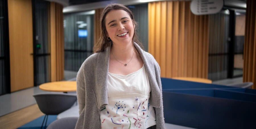 Researcher Emma Todd on Burwood campus.