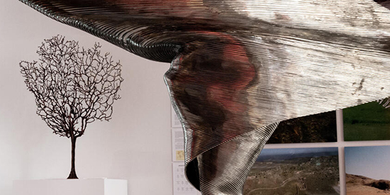 Installation image of the Andrew Rogers: New Work exhibition.