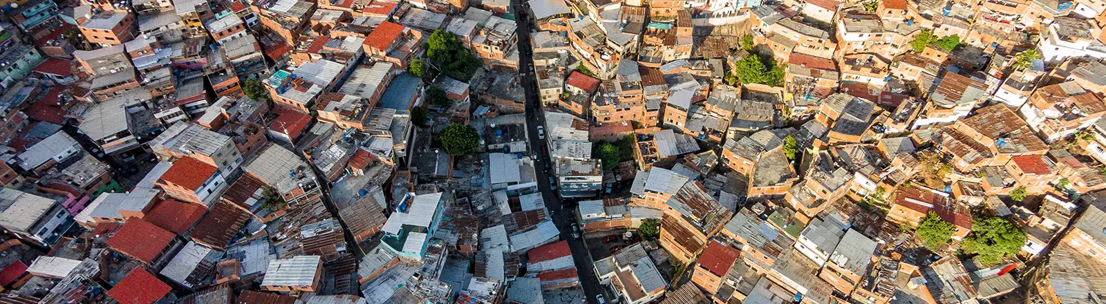 An arial view of a town.
