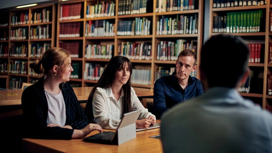 Students studying at Geelong Waterfront Campus