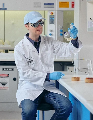 Tim Harte in the laboratory