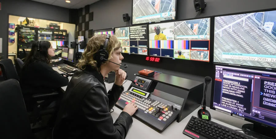 Deakin TV studio control room